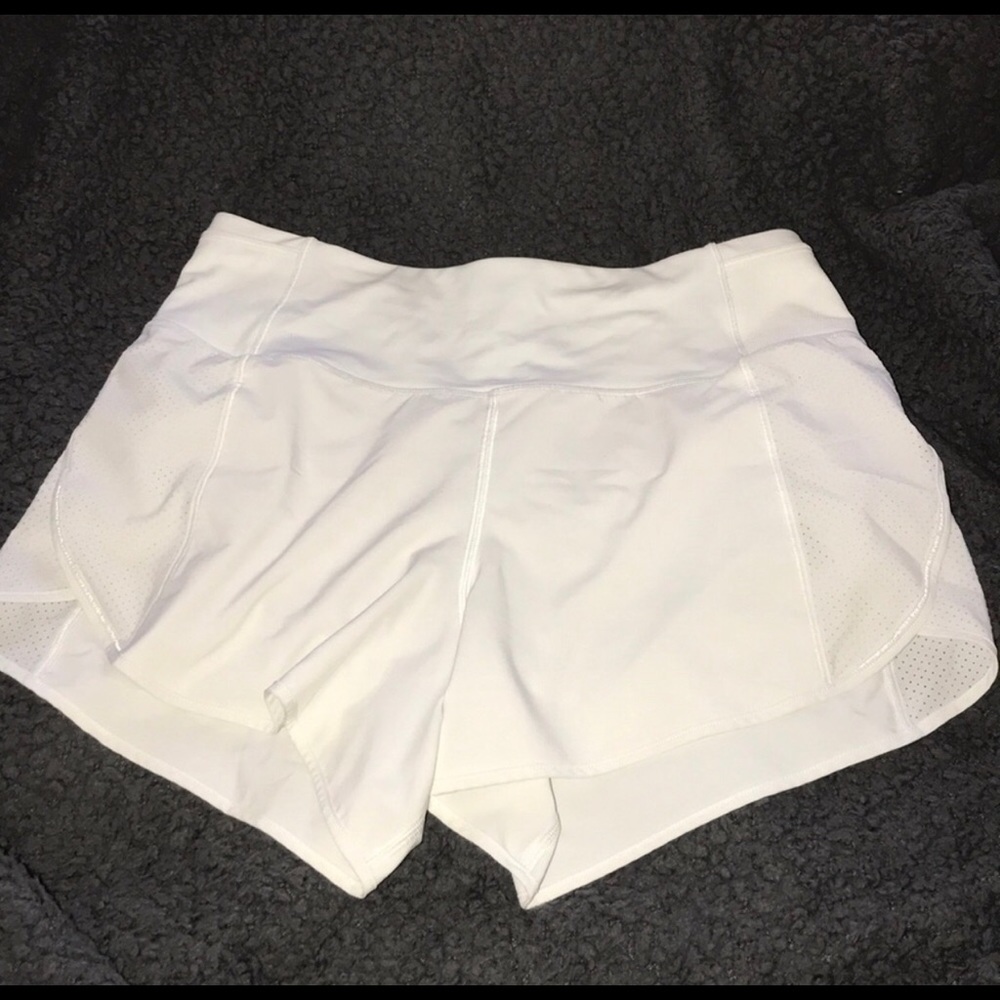 White lulu lemon shorts